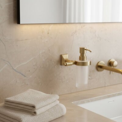 System Border Line Duvara Monte Sıvı Sabunluk Antik Sarı Renk (BA1002 006 ABM-C1) - System Banyo