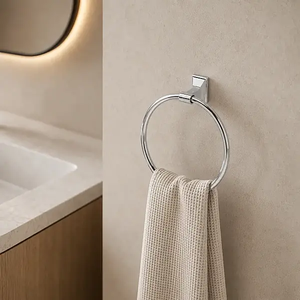System Border Line Krom Renk Yuvarlak Havluluk (BA1002 005 CR) - 1