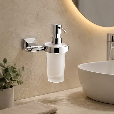 System Bowline Duvara Monte Sıvı Sabunluk Krom Renk (BA1001 006 CR-C1) - System Banyo (1)