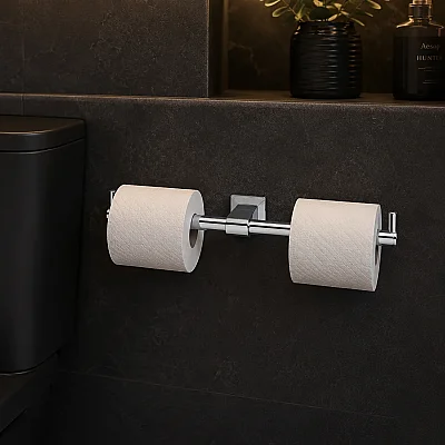 System Bowline İkili Tuvalet Kağıtlığı Krom Renk (BA1001 013 CR) - 1