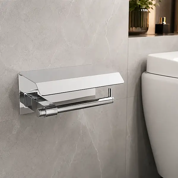 System Bowline Kapaklı Tuvalet Kağıtlığı Krom Renk (BA1001 011 CR) - 2