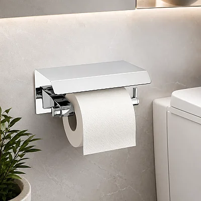 System Bowline Kapaklı Tuvalet Kağıtlığı Krom Renk (BA1001 011 CR) - 1