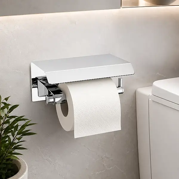 System Bowline Kapaklı Tuvalet Kağıtlığı Krom Renk (BA1001 011 CR) - 1