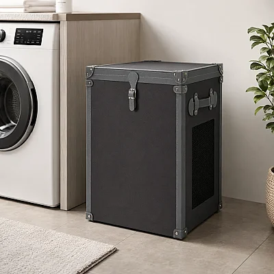 System Banyo Çamaşır Sepeti Füme Renk (BA5004 036 GRY) - 1
