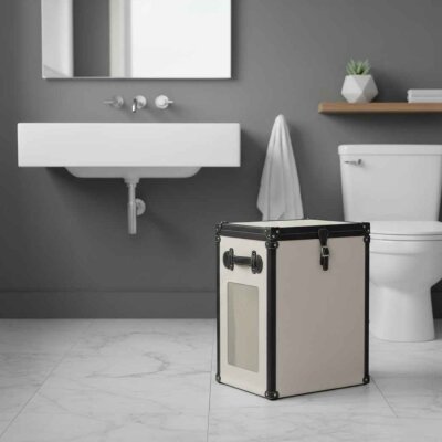 System Premium Bej Banyo Çamaşır Sepeti (BA5004 036 CRB) - System Banyo