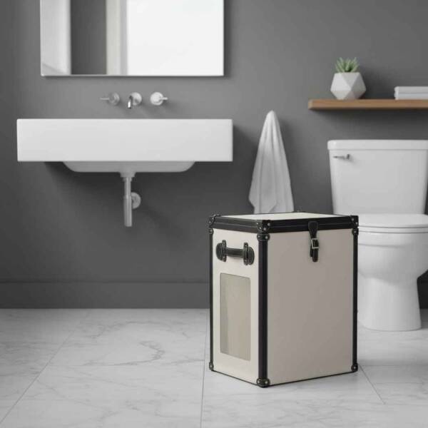 System Premium Bej Banyo Çamaşır Sepeti (BA5004 036 CRB) - 1