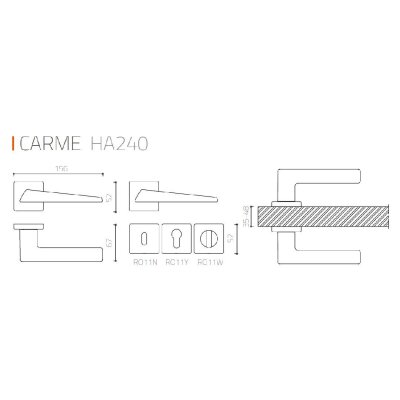 System Carme Kapı Kolu Nikel Saten (HA240RO11 NBM) - 3