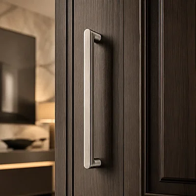 System Çekme Kapı Kolu Fırçalı Füme Renk Kol 192mm (PH9404 0192 ELX1) - 1