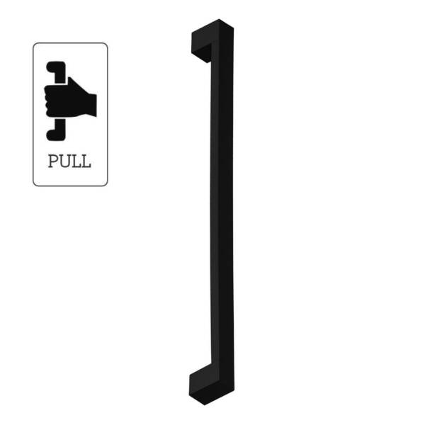 System Çekme Kapı Kolu Siyah Renk Kol 800mm (PH9550 0800 AL6-AL6) - 1