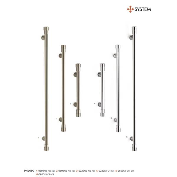 System 9690 Çekme Kolu Krom Kol 500mm (PH9690 0500 CR-CR-CR) - 4