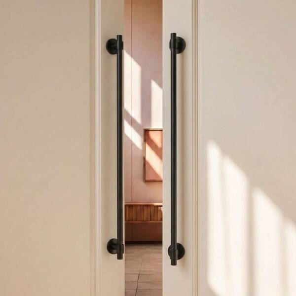 System Çekme Kapı Kolu Siyah Renk Kol 600mm (PH9630 0600 AL6-AL6-AL6) - 1