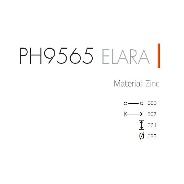 System Elara Çekme Kol 280mm Nikel Saten (PH9565 0280 NB) - 2