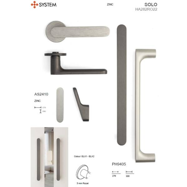 System Çekme Kol Fırçalı Saten (PH9405 0276 ELX2) - 2