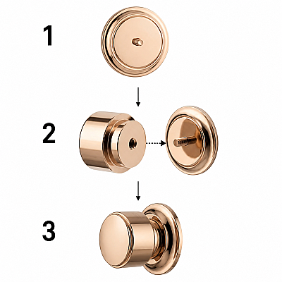 System Mobilya Kulp Tabanı Rose Renk 42mm (SY0100 0042 RS) - 3
