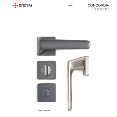 System Concordia Kapı Kolu Nikel Saten (HA177RO11 NB) - System (1)
