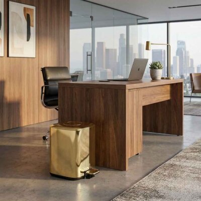 System Pedallı Gold/Altın Çöp Kovası 9 Litre (BA4027 034 GL) - System Banyo