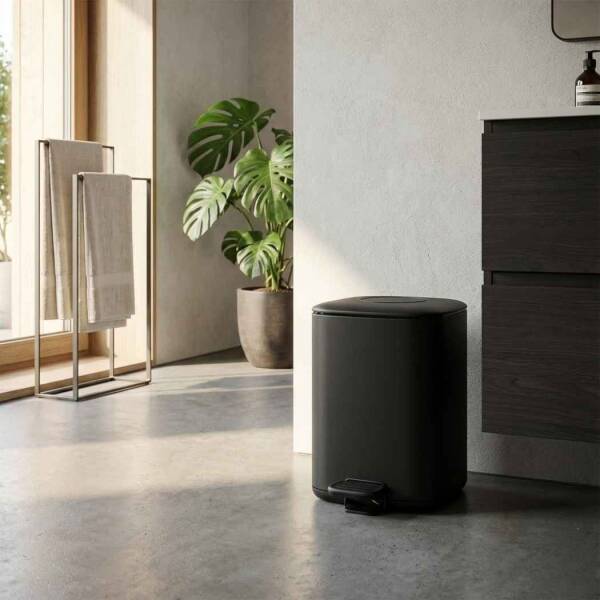 System Pedallı Siyah Çöp Kovası 9 Litre (BA4027 034 AL6) - 1