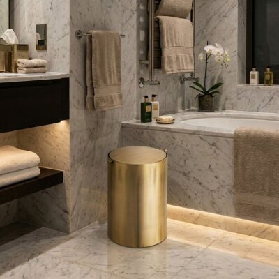 System Banyo Çöp Kovası Antik Sarı Renk 3 Litre (BA4013 031 ABM-ABM) - System Banyo