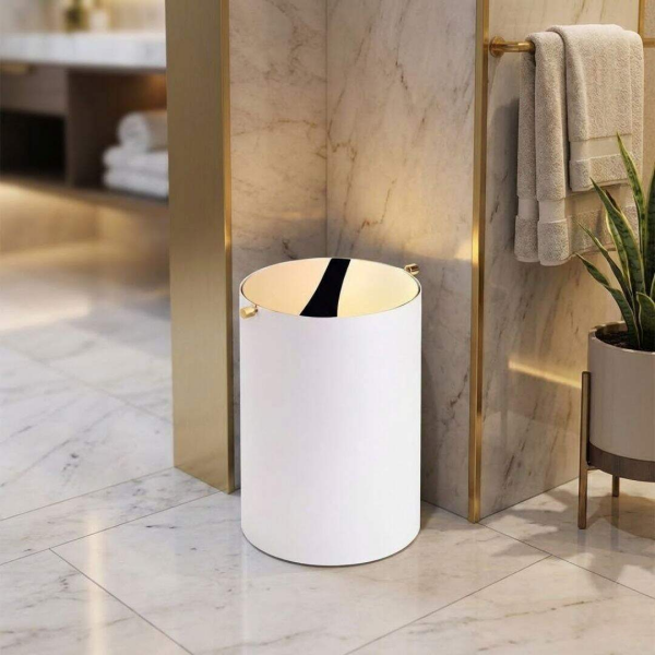 System Çöp Kovası Beyaz/Gold 3 Lt (BA4013 032 AL7-GL) - 1