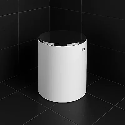 System Çöp Kovası Beyaz/Krom 3 Lt (BA4013 631 AL7-CR) - System Banyo (1)