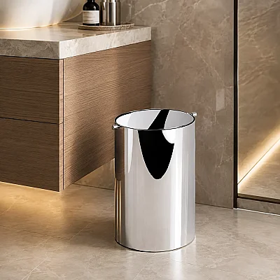 System Banyo Çöp Kovası Krom Renk 3Lt (BA4013 031 CR-CR) - System Banyo