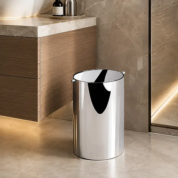 System Banyo Çöp Kovası Krom Renk 3Lt (BA4013 031 CR-CR) - 1