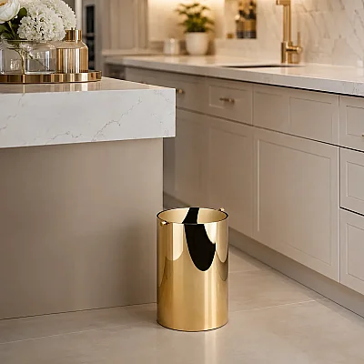 System Banyo Çöp Kovası Gold Renk 3Lt (BA4013 031 GL-GL) - 1