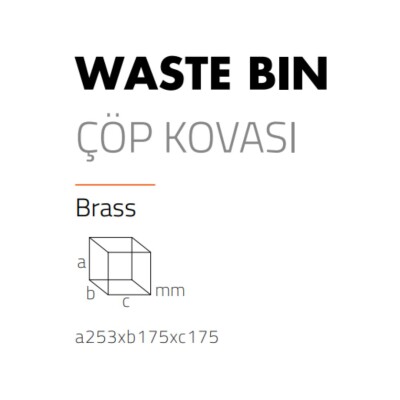 System Çöp Kovası Gold/Gold Branch Renk 3Lt (BA4013 031 GB-GL) - 2