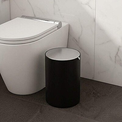 System Çöp Kovası Krom/Siyah (BA4013 631 AL6-CR) - System Banyo