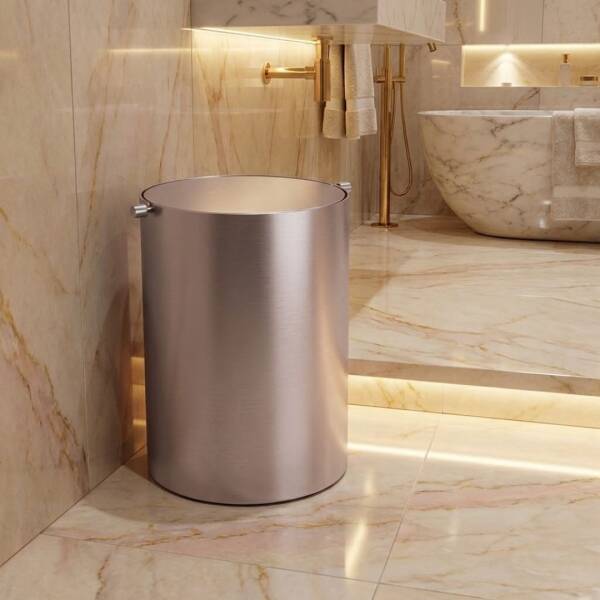 System Banyo Çöp Kovası Saten Renk 3Lt (BA4013 031 NBM-NBM) - 1