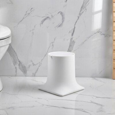 System Banyo Çöp Kovası 4 L Beyaz/Krom Renk (BA4007 030 R1-CR) - System Banyo