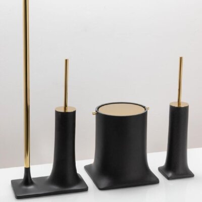 System Banyo Çöp Kovası 4 L Siyah/Gold Renk (BA4007 030 R2-GL) - 2