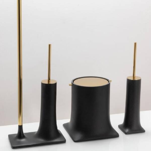 System Banyo Çöp Kovası 4 L Siyah/Gold Renk (BA4007 030 R2-GL) - 2