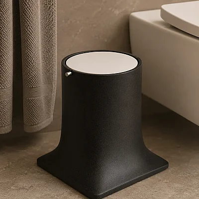 System Banyo Çöp Kovası 4 L Siyah/Saten Renk (BA4007 030 R2-NBM) - 1