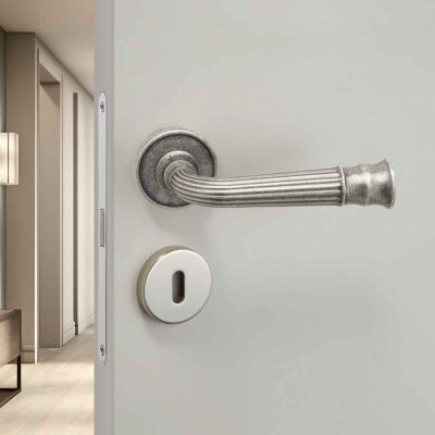 System Despina Kapı Kolu Antik Gümüş Seri Sonu (HA132RO14 OSM) - System