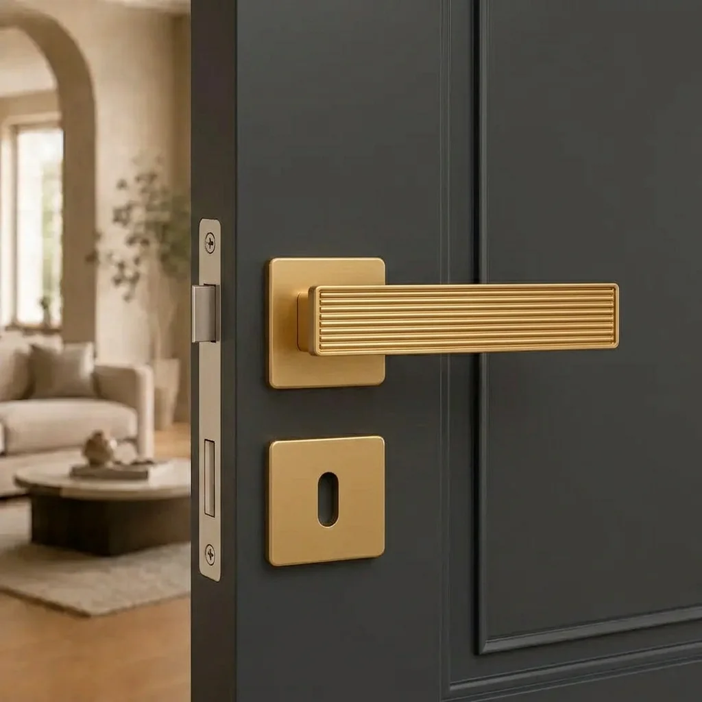 System Dia Gold Branche Renk Rozetli Kapı Kolu (HA257RO11 GB) - 1