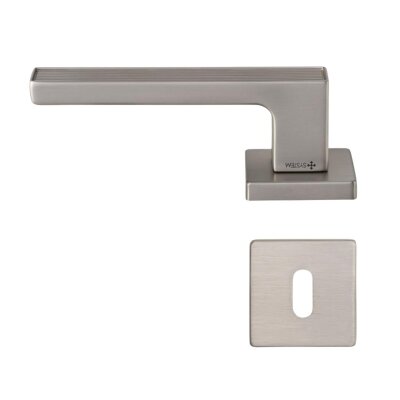 System Dia Nikel Saten Renk Rozetli Kapı Kolu (HA257RO11 NBM) - System (1)