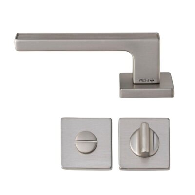 System Dia Nikel Saten Renk Rozetli Kapı Kolu (HA257RO11 NBM) - 3