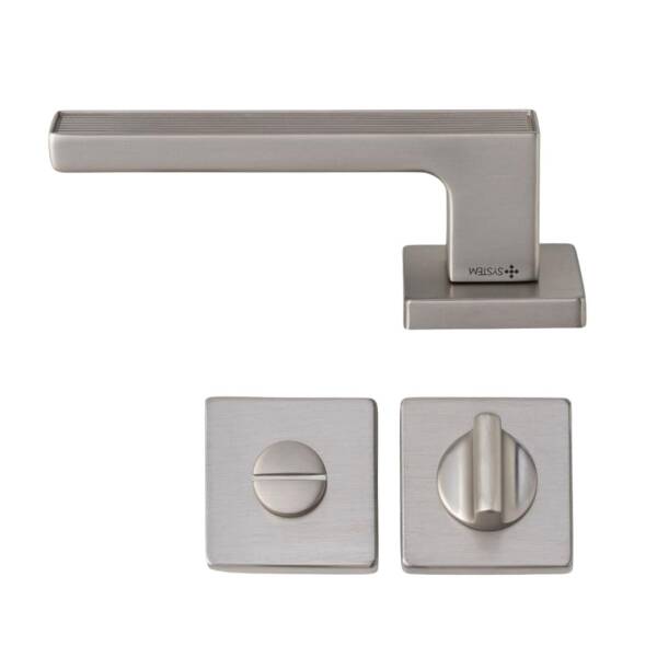 System Dia Nikel Saten Renk Rozetli Kapı Kolu (HA257RO11 NBM) - 3