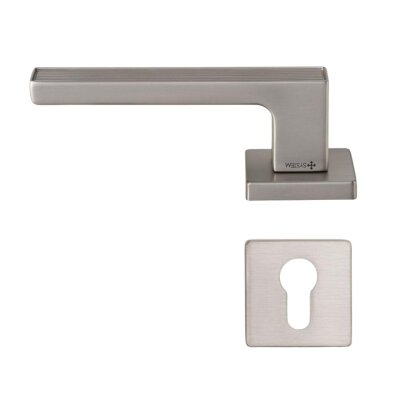 System Dia Nikel Saten Renk Rozetli Kapı Kolu (HA257RO11 NBM) - 4