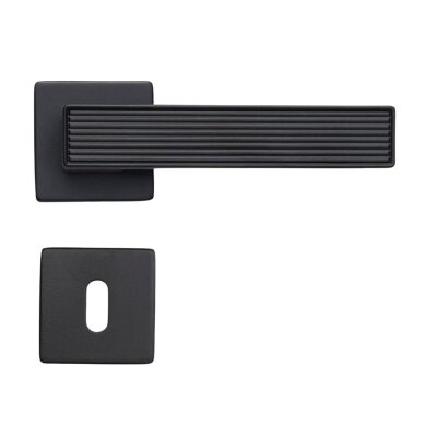 System Dia Siyah Renk Rozetli Kapı Kolu (HA257RO11 AL6) - System