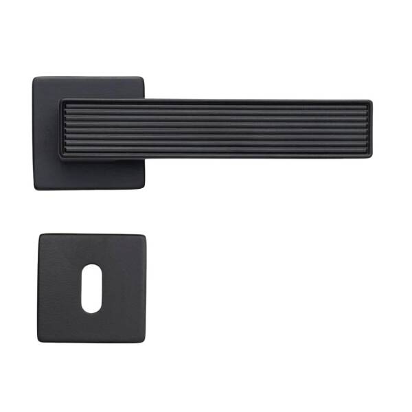 System Dia Siyah Renk Rozetli Kapı Kolu (HA257RO11 AL6) - 1