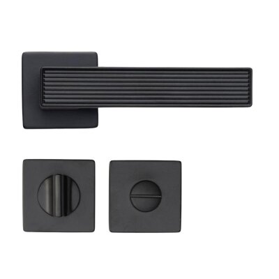 System Dia Siyah Renk Rozetli Kapı Kolu (HA257RO11 AL6) - System (1)