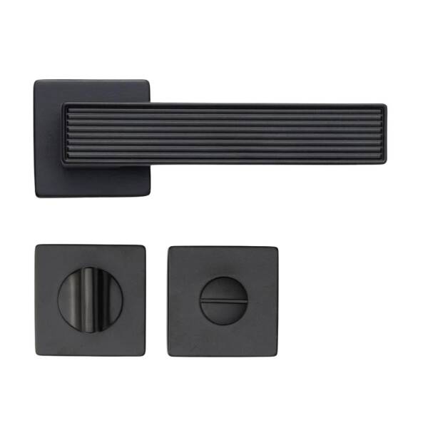 System Dia Siyah Renk Rozetli Kapı Kolu (HA257RO11 AL6) - 2