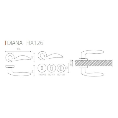 System Diana Kapı Kolu Rose Renk (HA126RO14 RS) - 3