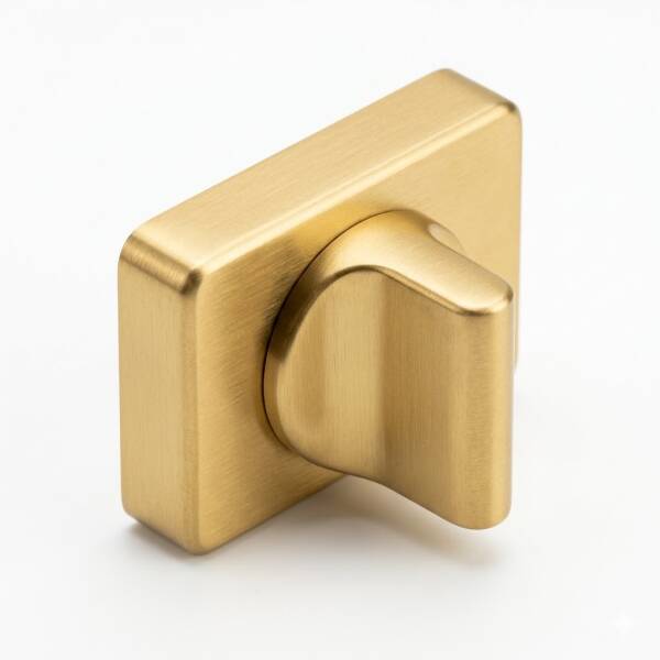 System Dikdörtgen WC Banyo Kapı Rozeti Fırçalı Mat Altın (RO15W ELX5) - 1