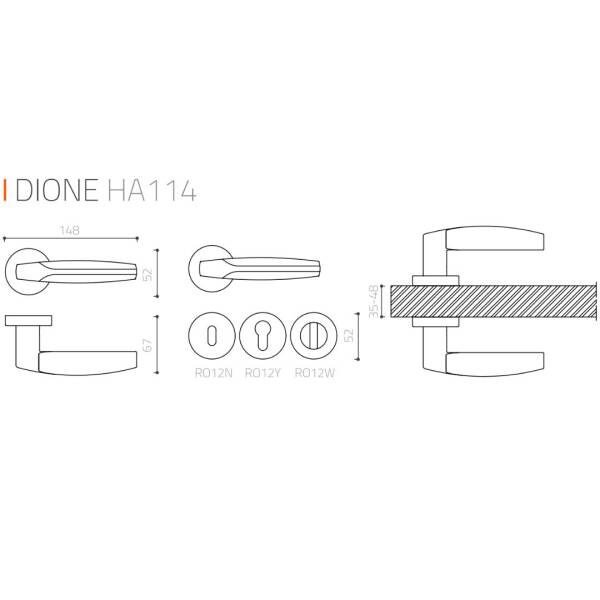 System Dione Rozetli Kapı Kolu Gold Renk (HA114RO12GL-GL-AL12) - 2