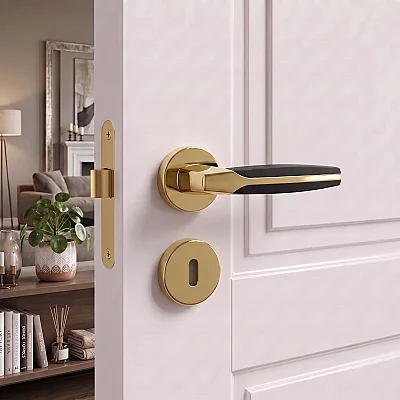 System Dione Rozetli Kapı Kolu Gold Renk (HA114RO12GL-GL-AL12) - 1