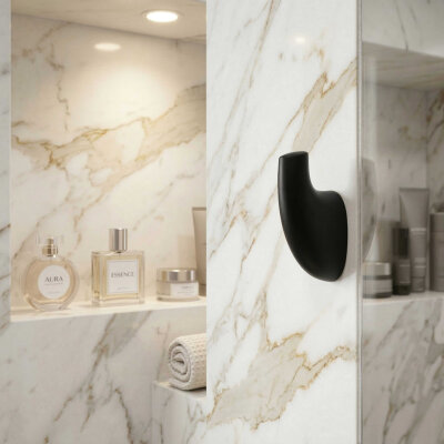 System Dorado Tekli Askılık Siyah Renk (BA1020 001 AL6) - System Banyo