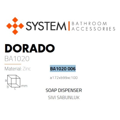 System Dorado Duvara Monte Sıvı Sabunluk Cam/Gold Branch Renk (BA1020 006 GB-C1) - 3